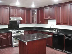 Kitchen color mahogany photo