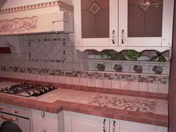 DIY tile kitchen countertop photo