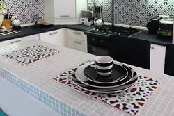 DIY tile kitchen countertop photo