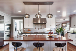 Kitchen interior with faucet