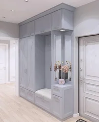 White sliding wardrobe photo hallway