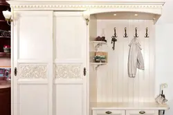 White sliding wardrobe photo hallway