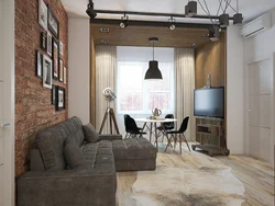 Kiçik qonaq otağı loft fotoşəkili