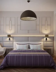 Lamps Above The Bed In The Bedroom Interior Photo
