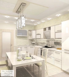 Wallpaper for a modern kitchen in light colors photo