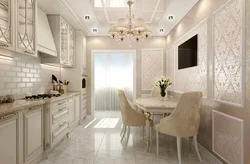 Обои для современной кухни в светлых тонах фото