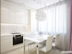 Wallpaper for a modern kitchen in light colors photo