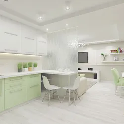 Обои для современной кухни в светлых тонах фото