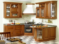 Photo of a classic wood-look kitchen photo