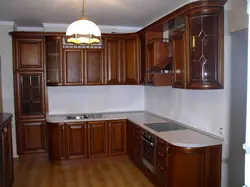 Photo of a classic wood-look kitchen photo