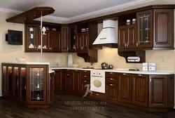 Photo of a classic wood-look kitchen photo