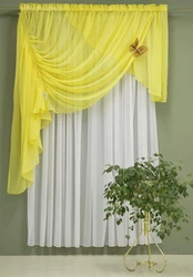 Voile curtains for the kitchen photo