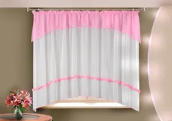 Voile curtains for the kitchen photo