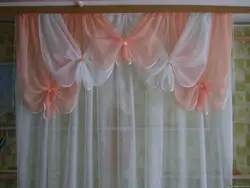 Voile curtains for the kitchen photo