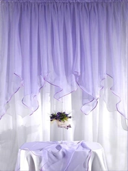Voile curtains for the kitchen photo