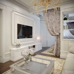 TV in the living room in a classic interior