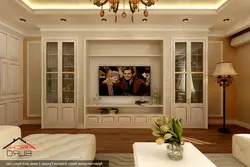 TV in the living room in a classic interior