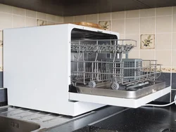 Tabletop dishwasher in the kitchen interior