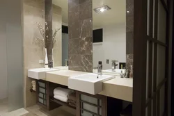 Tile sink in bathroom photo design
