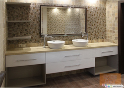 Vanna otağı foto dizaynında kafel lavabo