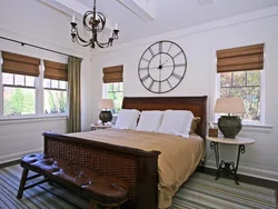 Bedroom design with clock