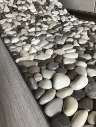Stones On The Bathroom Floor Photo