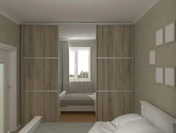 Wardrobes in bedroom walls design photo