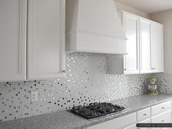 Apron for a small kitchen made of tiles design