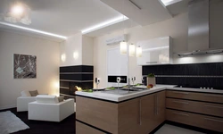 Kitchen living room corner design interior