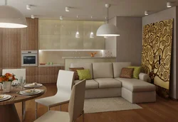 Kitchen living room corner design interior