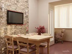 Интерьер кухни обои и панели