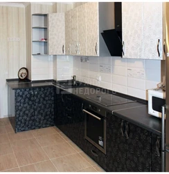 Kitchens with dark countertops and dark bottom photo