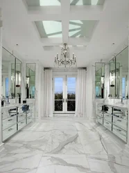 White Marble Floor In The Kitchen Photo
