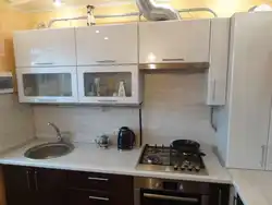 Corner kitchens with a boiler in the corner photo