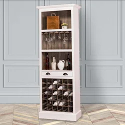 High floor kitchen cabinets for dishes photo