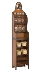 High floor kitchen cabinets for dishes photo