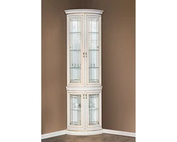 High floor kitchen cabinets for dishes photo