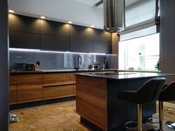 Corner kitchen with island design