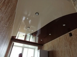 Photo of single-level stretch ceilings for the kitchen