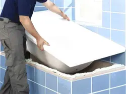 Vanna otağı fotoşəkilində küvetin quraşdırılması