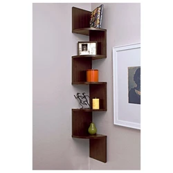 Corner Shelves On The Wall In The Hallway Photo