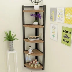 Corner Shelves On The Wall In The Hallway Photo
