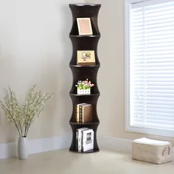 Corner shelves on the wall in the hallway photo