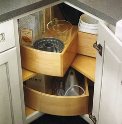 Kitchen corner drawers photo
