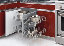 Kitchen corner drawers photo