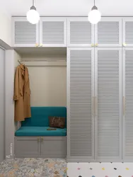 Louvered doors in the hallway interior