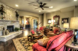 Living room interior background