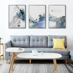 Posters in the living room interior