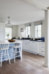 Painted lining in the kitchen interior