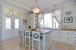 Painted lining in the kitchen interior